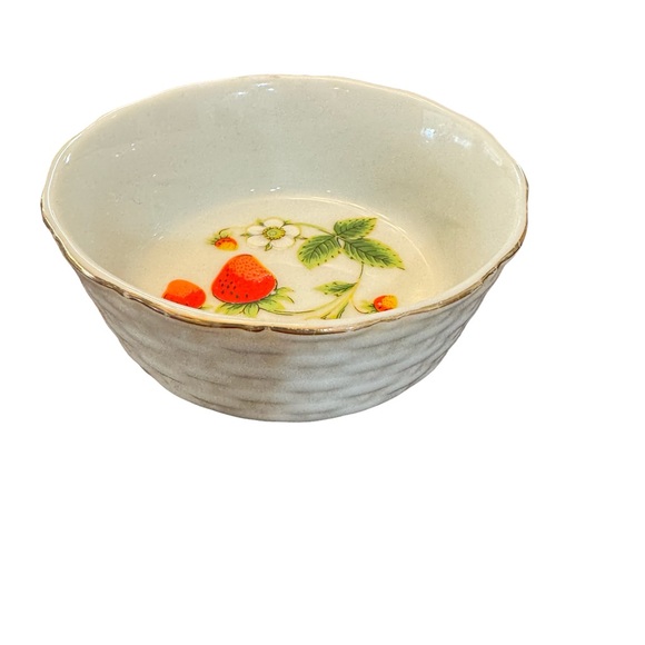 John Wagner & Sons Strawberry Basket Weave Small Bowl Ivyland PA Made in Japan - Picture 5 of 10